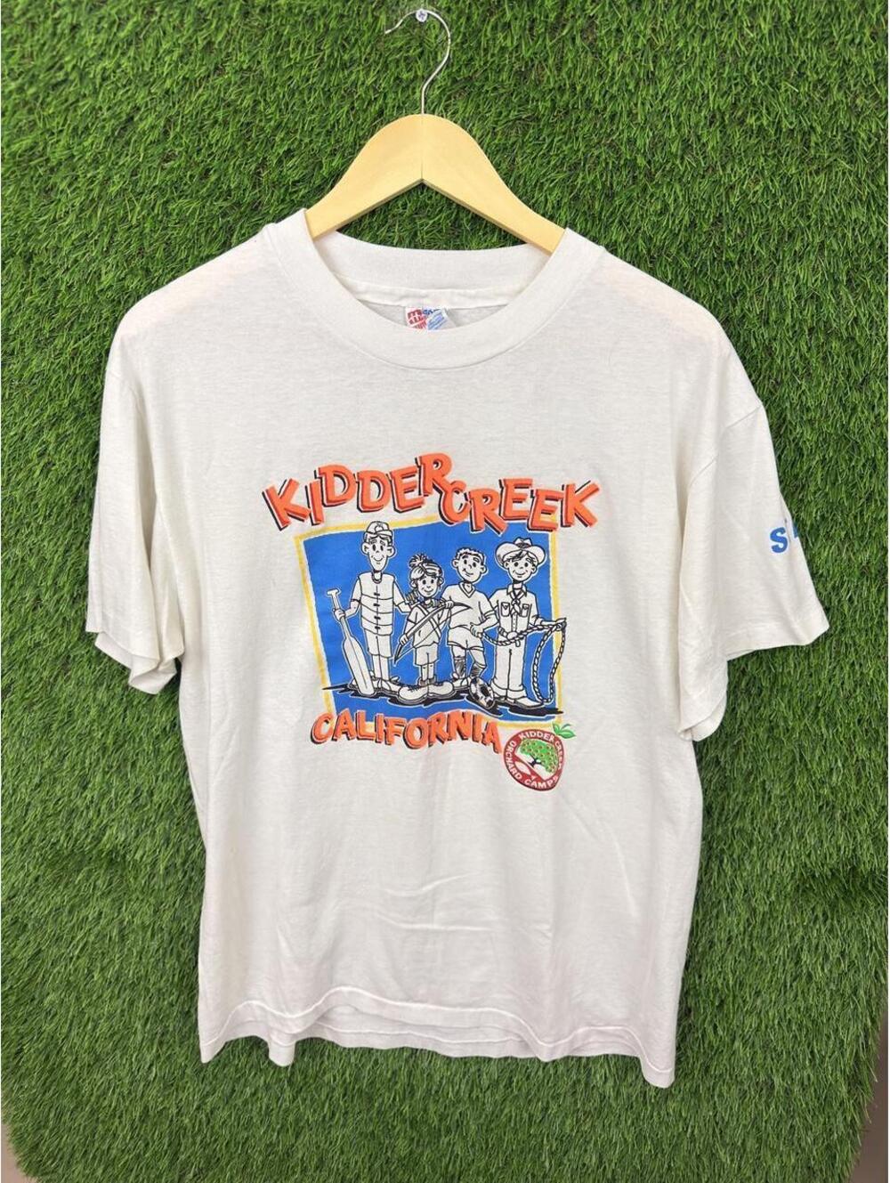 Vintage 90s Kidder Creek California Summer Camp Hanes Graphic T-Shirt USA Large